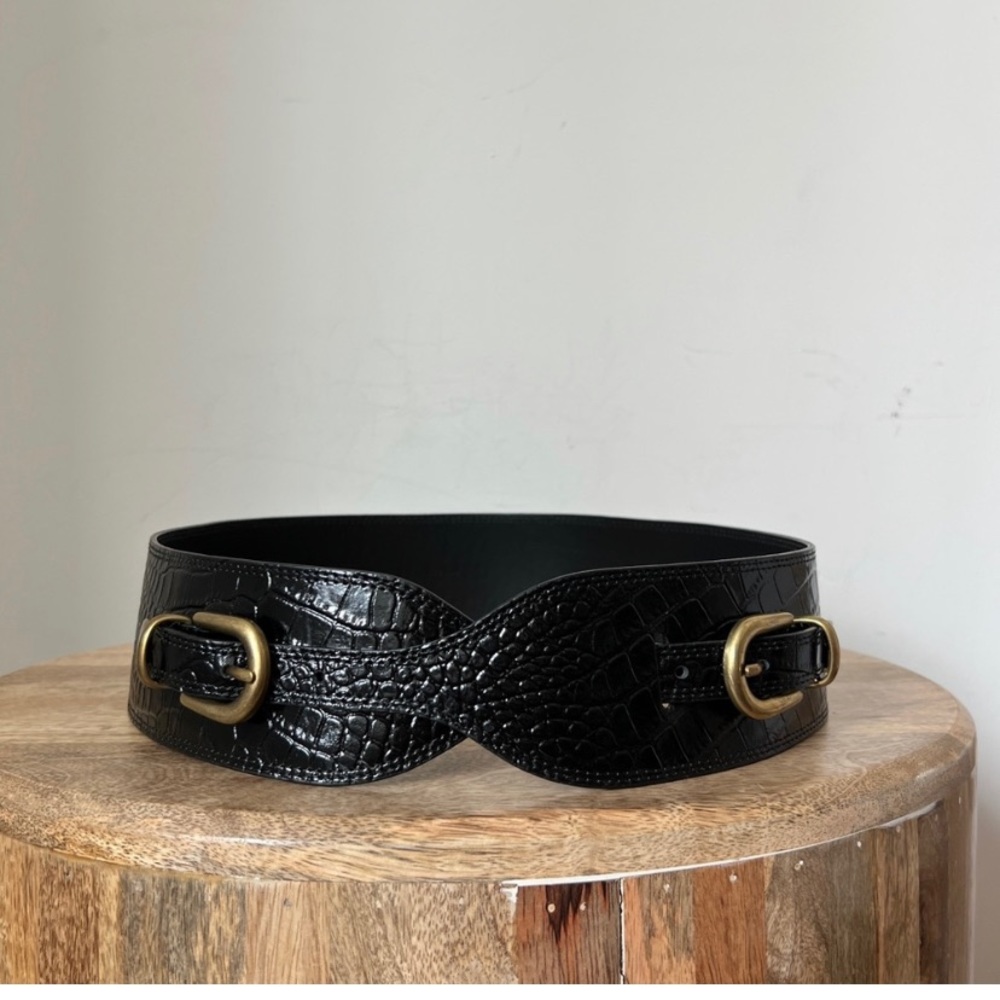 Sezane Gisele Belt Black Groc